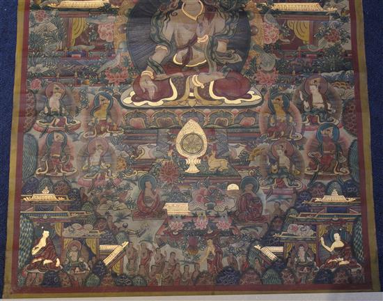 A Tibetan thangka of White Tara, 20th century, 83 x 58.5cm